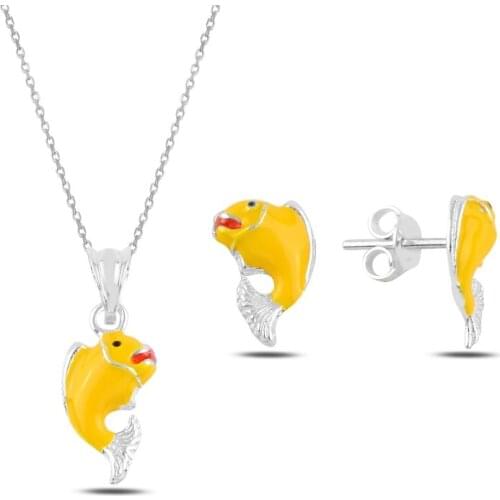 Silverlina Silver Fish Cabochons Child Set