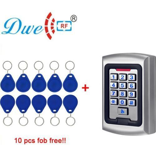 Factory OEM metal case standalone access controller waterproof IP68 RFID keypad reader with keyfob