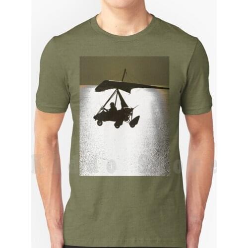 Air Trike T Shirt Cotton Men Diy Print Cool Tee Ultralight Aviation Trike Sea Sky Fly Night Evening Morning Wing Engine Blade