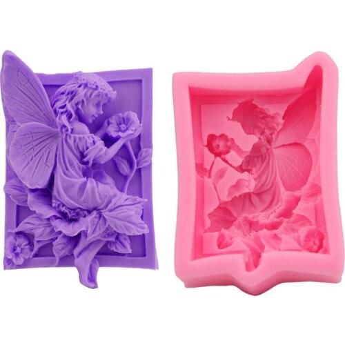 DIY Baking Tools Mold Silicone Angel Flower Fairy Fondant Cake Mold Cake Decoration Mold Fondant Cake Tools