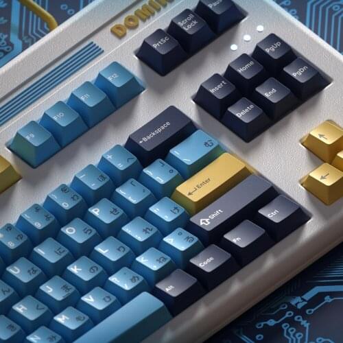Singlechip Keycap For Cherry Mx Gateron Kailh Switch Mechanical Keyboard Cherry Profile ABS English Japanese Blue Yellow Key Cap