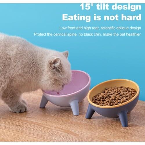 Pet Cat Bowl With Stand For Cat Dog Storage Of Food Raised Non-slip Neck Guard Pet Eating Food Bowls For Small Dogs Supplies