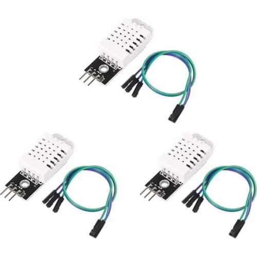 3pcs/lot DHT22 Temperature Humidity Sensor Module V-5.5V Humidity Measurement With Dupont Wires For Arduino Raspberry Pi 2 3