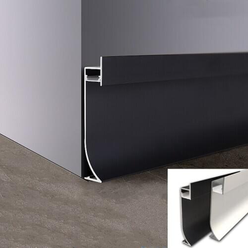 0.5m Skirting Line Bar Lights Wall Mounted LED Corner Aluminum Profiles Channel With Milky Cover Border Home Decor Strip Lamps