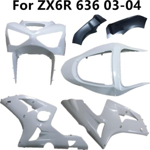 Bodywork Unpainted for ZX6R 2003-2004 Fairing Components Plastic Parts Motorcycle 636 03-04 Pack Left and Right Cowling