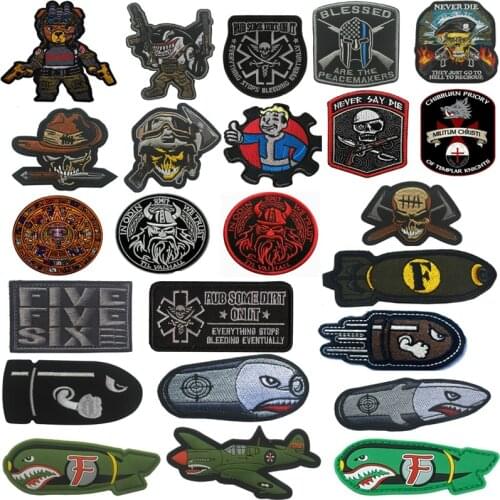 New Embroidered Badges Patches Emblem Armbands PVC Patch Army Military Tactical Clothes Patches for Backpacks Caps Vests Bags