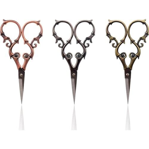1Pcs Retro Stainless Steel Sewing Scissors Vintage Embroidery Scissors Tailor Scissor Styling Thread Scissor Yarn Shears