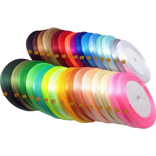 Single face Satin Ribbon 6mm 22 Meters Wedding Party Festive Event Decoration Crafts Gifts Wrapping Apparel Christmas ribbons