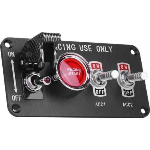 Jtron car switch panel 12v20a toggle switch 4 in 1 Ignition Switch 12v50A START button for car boat