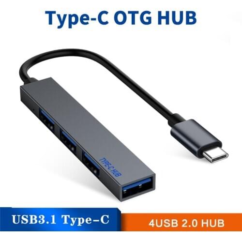 Type C HUB 2.0 Type C 3.1 4 Port Multi Splitter Adapter OTG For Notebook Macbook Pro Air iMac PC Laptop Computer Accessories