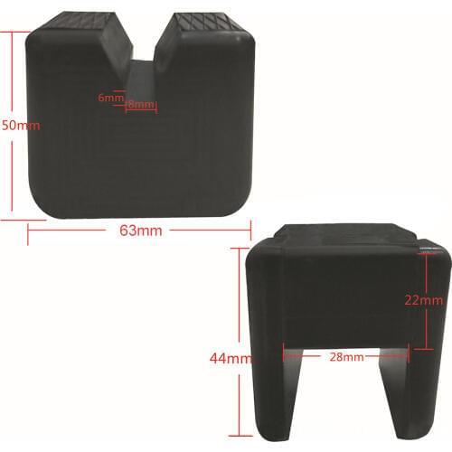 Square Universal Car Jacks Lifting Car Jack Tool Slotted Frame Rail Floor Jack Guard Adapter Rubber Pad Repair Disassembly Tool