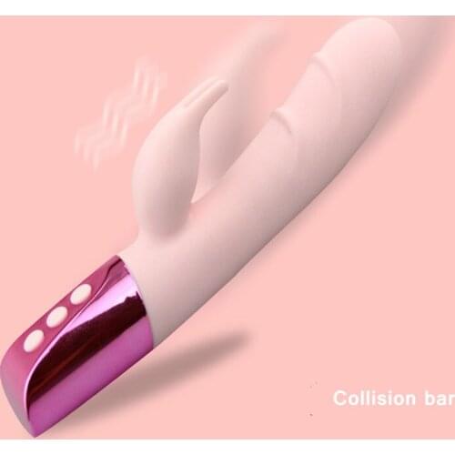FX Grumpy Rabbit Silicone G-Spot Vibrator Rechargeable Female Masturbation Double Head Clashing Flirt Stick