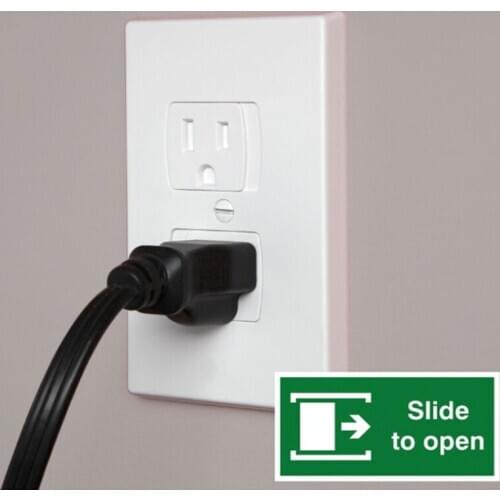 2pcs 12x7.6x1cm High Quality Self Closing Socket Outlet Covers Standard US Plug For Wall Socket USB Standard Power Tools