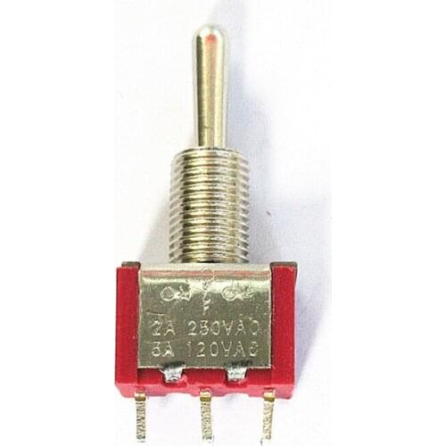 1pc 6mm Mini MTS-103 3-Pin SPDT ON-OFF-ON 2A 250V 5A 120V/AC Miniature Toggle Switches Rocker switch