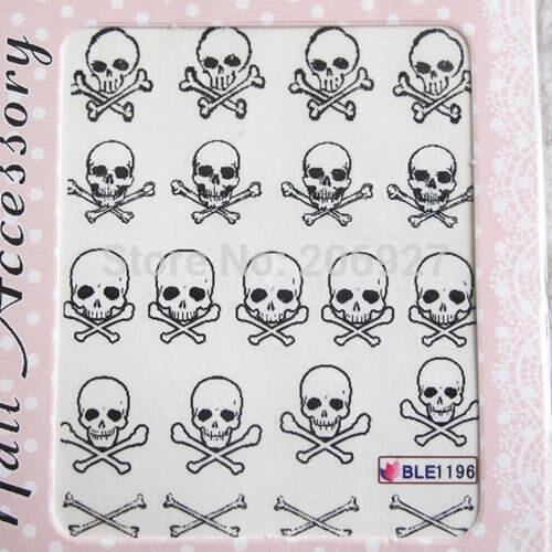 2PCS BLE1196 Cartoon Nail Art Water Decal Nail Water Transfer Sticker