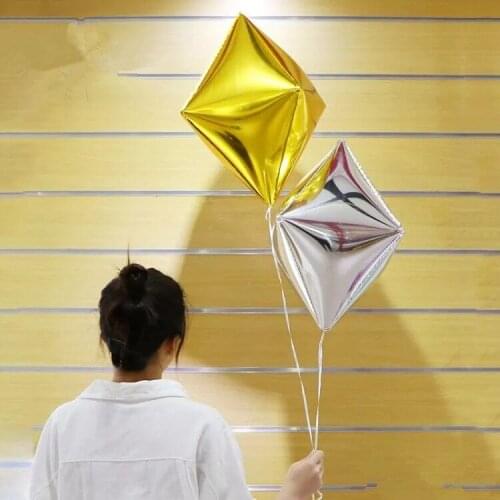 20pcs New 4D diamond balloons octahedra Foil balloons rhombus balloons Party activities Wedding Birthday Party Decorative items
