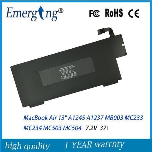 7.2V 37Wh New Laptop Battery for Apple MacBook Air 13" A1245 A1237 MB003 MC233 MC234 MC503 MC504