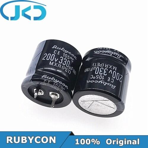 5pcs/10pcs RUBYCON 330UF 200V 25*25mm 330UF200V 200V330UF 25x25mm Aluminum Electrolytic Capacitor