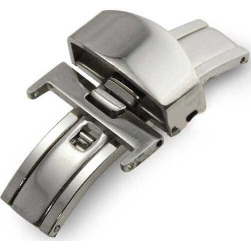 16/18/20mm Stainless Steel Automatic Double Click Butterfly Deployment Clasp Buckle Watch Strap Bands Watchband
