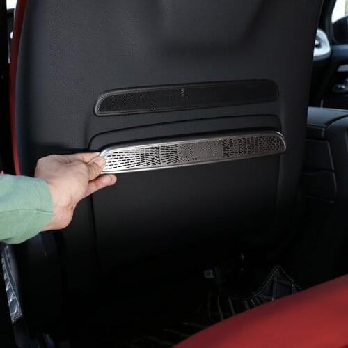 For Mercedes-Benz G-Class W463 G500 G63 2019-20 Stainless Steel Car Seat Back Decorative Mesh Sticker Car Accessories