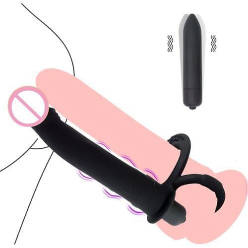 Double Penetration Vibrators Penis Strapon Dildo Vibrator Strap On Penis Anal Plug for Man Adult Vagina Massager for Beginner