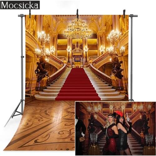 Palace Photography Backdrop Red Carpet Castle Portrait Photo Background Wedding Photocall Live Broadcast Video Decor Props