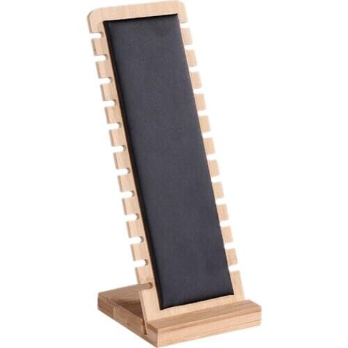 Bamboo Wood Fashion Jewelry Necklace Display Stand Solid Wood Pendant Stand Support Jewelry Display Props