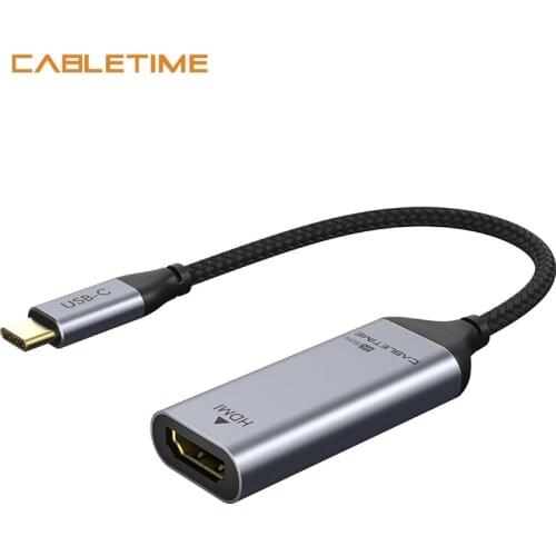 Cabletime USB C to HDMI Adapter Cable Type C to HDMI Converter 4K 60Hz for New Macbook Samsung Galaxy S9/S8 Note 9 N224