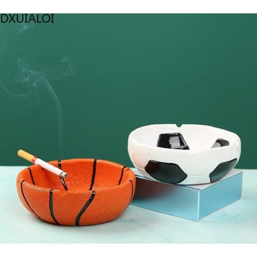 Creative football basketball ashtray modern minimalist home living room bar desktop ornaments Home decoration accessories gift