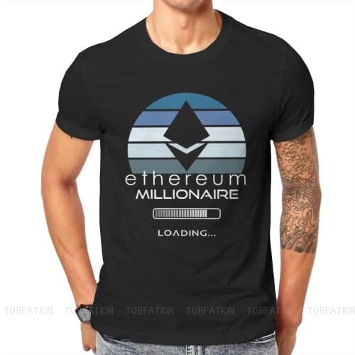 Cryptocurrency Crypto Miner Ethereum Millionaire Loading Tshirt Graphic Classic Summer Mens Clothing Cotton Harajuku T Shirt