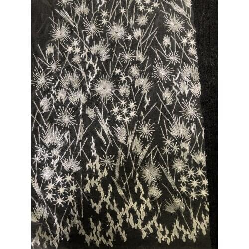 Ivory French Lace Fabric 135cm Width Dress Lace Fabric Bridal Lace Fabric Sequins Lace Fabric Sell By 1 Yard