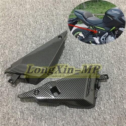 Motorcycle ABS With Carbon Fiber Paint Front Frame Side Cover Cowl Panel Trim Body Fairings For Kawasaki Z650 2017 - 2021
