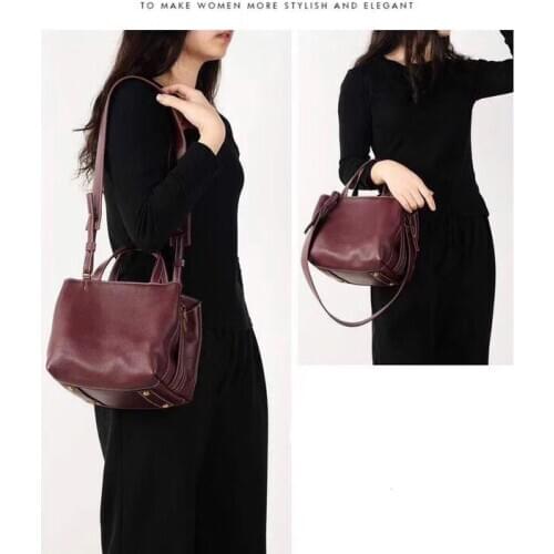 Genuine Leather Bags Women Vintage Pillow Cow Leather Handbag Ladies Solid Casual New Arrival bags for women 2019 Ladies Hobo