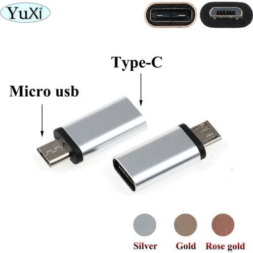 YuXi 2pcs Type-c Otg Adapter Micro Usb To Type C Charger Connectors for Samsung Galaxy S8 S9 Plus Note Typec To Usb-c Usbc Cable