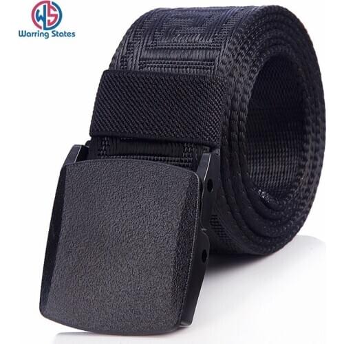 3.8cm Wide New POM Quick-drying Automatic Buckle Mens Belt Imitation Nylon Thick Belt Over Security Tactical Belt