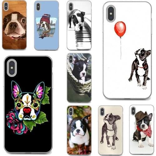 Boston-terrier-pet-dog-puppies For Huawei Mate 20 30 40 7 8 9 10 Lite Pro P Smart 2018 2019 Plus G7 G8 Silicone Case