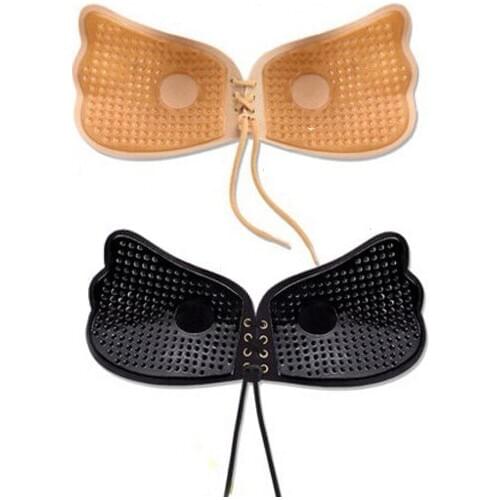 High Quality Womens Bra Stick On Breast Sticker Nipple Cover Nude Bra Seamless Silicone Bra Washable