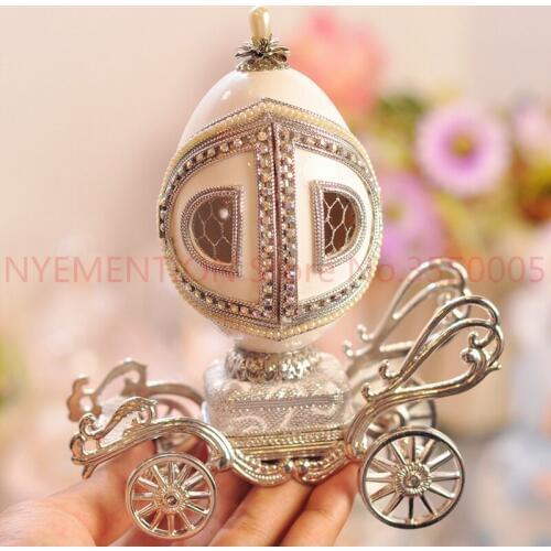 High Quality Deluxe Eggshell Carving Mini Music Box Musical Boxes for Noble Wedding Gift Love Girls Valentines Day