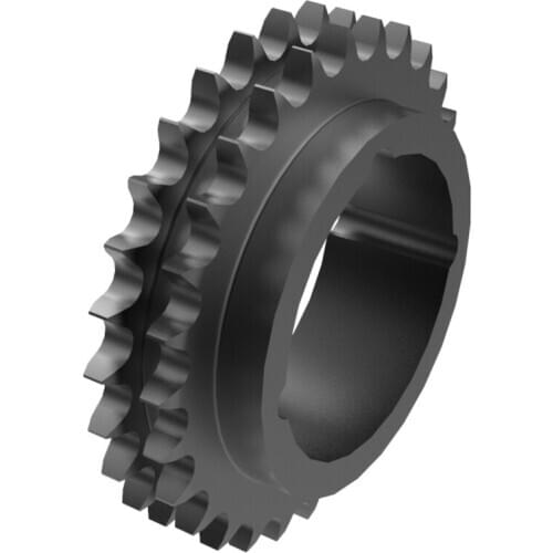 06B Duplex 29 Teeth Steel Taper Bored Bush Type Sprocket with Hardened Teeth Match with 1210 Taper Bushings