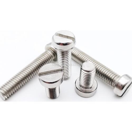 10/50pcs High Quality M1.6 M2 M2.5 M3 M4 M5 M6 304 stainless steel GB65 Slotted Cap Head Column Round Cheese Head Screw Bolt