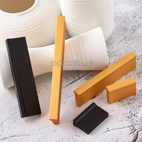 10PCS Extra Length European Elegant Cabinet Pulls Handles Cupboard Wardrobe Drawer Cabinet Door Handles and Knobs Black/Gold