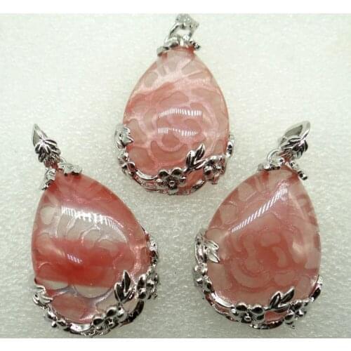 2020 Natural stone Quartz Crystal agates Opal Water droplets pendant for Diy Jewelry making necklace Accessories1pcs Hot Sale