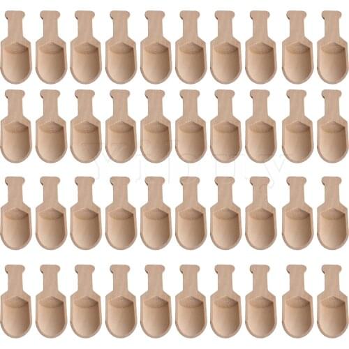 40 x Wooden Small Salt Scoop 9.5x3.4cm Kitchen Accessories for Cooking