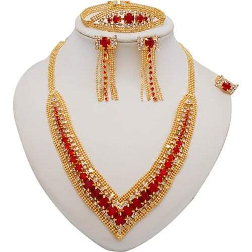 New design jewelry free shipping african gold jewelry sets color guaranteed high quality jewelry set