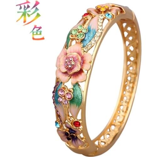 Free shipping Authentic cloisonne enamel recent bracelet retro fashion lady bracelet wholesale upscale gift manufacturer