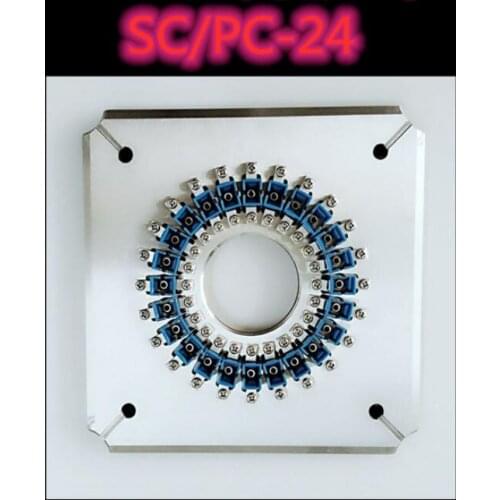 SC UPC-24 Four corner pressurized bare ferrule ferrule fiber grinder 24 Positions grinding disc polisher fixture SC/PC-24