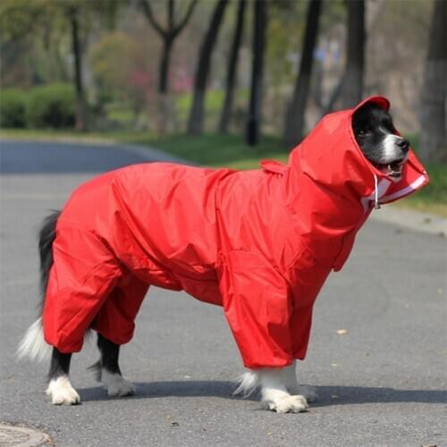 Raincoat for Dogs Waterproof Large Dog Raincoat Clothes Rain Jumpsuit for Big Medium Small Dogs Golden Retriever Outdoor Pet X56