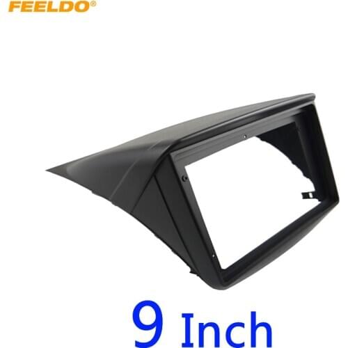 FEELDO Car Audio 9" Big Screen 2DIN Fascia Frame Adapter For Mitsubishi Pajero Sport CD/DVD Player Dash Fitting Panel Frame Kit