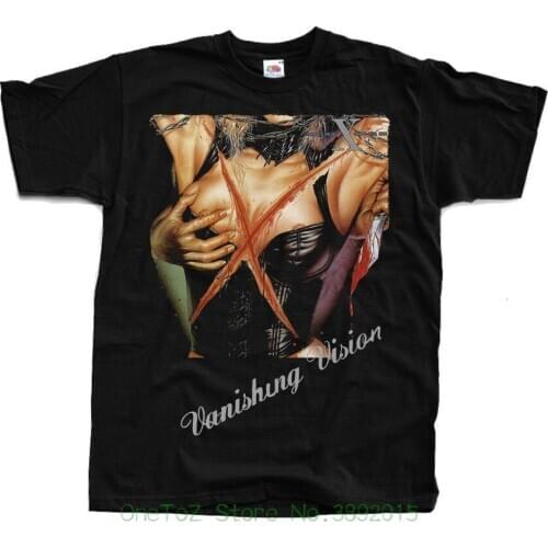 Harajuku Funny Rick Tee Shirts X Japan Vanishing Vision T-Shirt Black S 5Xl