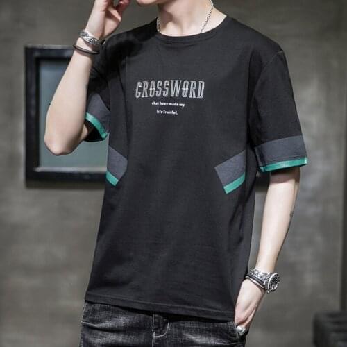 Summer New Cotton T Shirts 2021 Mens Casual Short Sleeve O Neck Top Tees Fashion Male Printed T-shirts Plus Size M-4XL Clothing